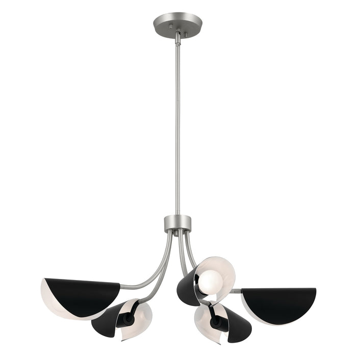 Kichler 52558SN Five Light Chandelier/Semi Flush, Satin Nickel