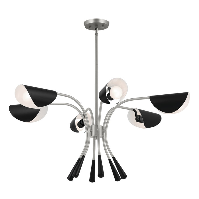 Kichler 52559SN Six Light Chandelier, Satin Nickel