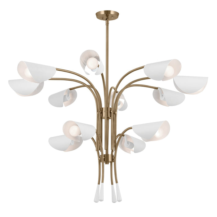 Kichler 52561CPZWH 12 Light Chandelier, Champagne Bronze