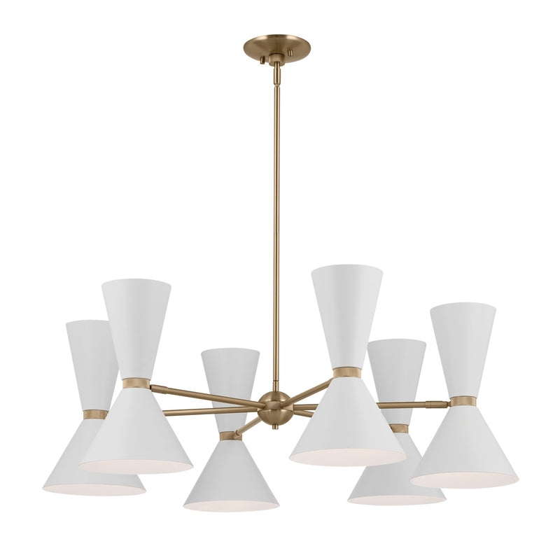 Kichler 52566CPZWH 12 Light Chandelier, Champagne Bronze