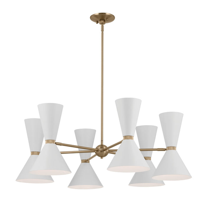 Kichler 52566CPZWH 12 Light Chandelier, Champagne Bronze