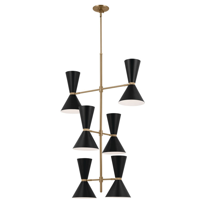 Kichler 52568CPZBK 12 Light Foyer Chandelier, Champagne Bronze