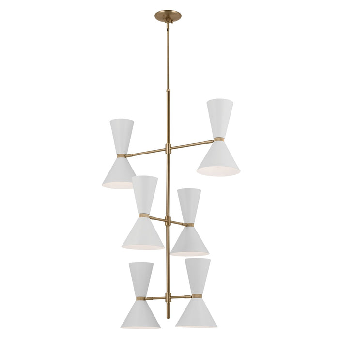 Kichler 52568CPZWH 12 Light Foyer Chandelier, Champagne Bronze