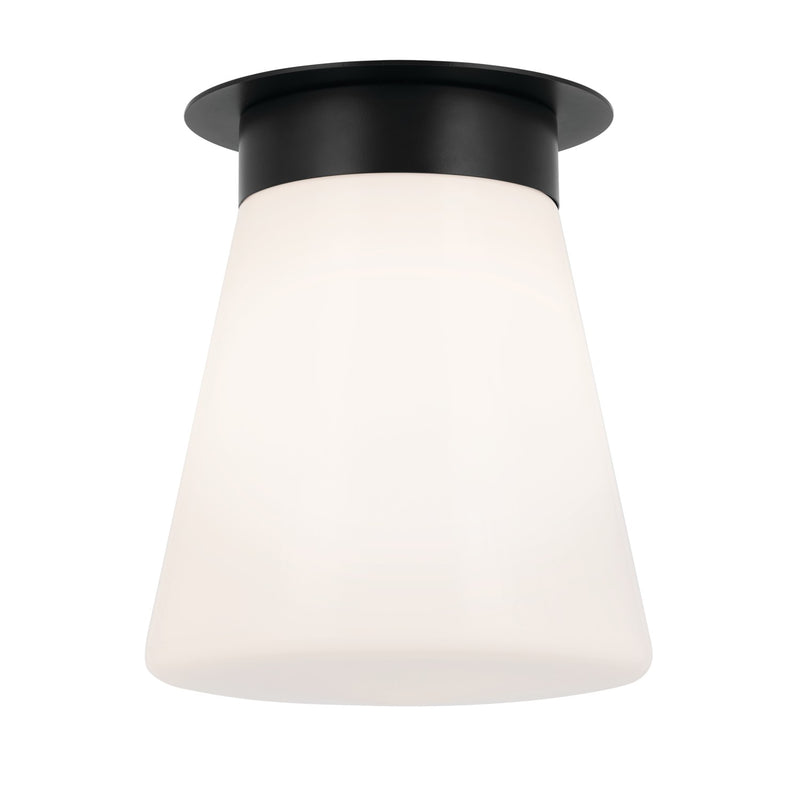 Kichler 52585BK One Light Flush Mount, Black