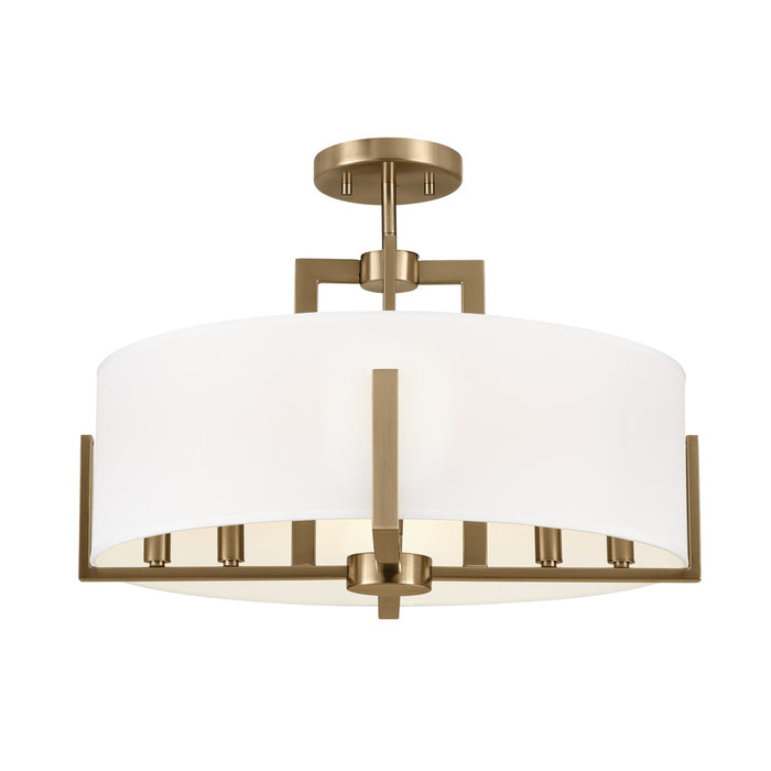Kichler 52592CPZ Eight Light Pendant/Semi Flush, Champagne Bronze