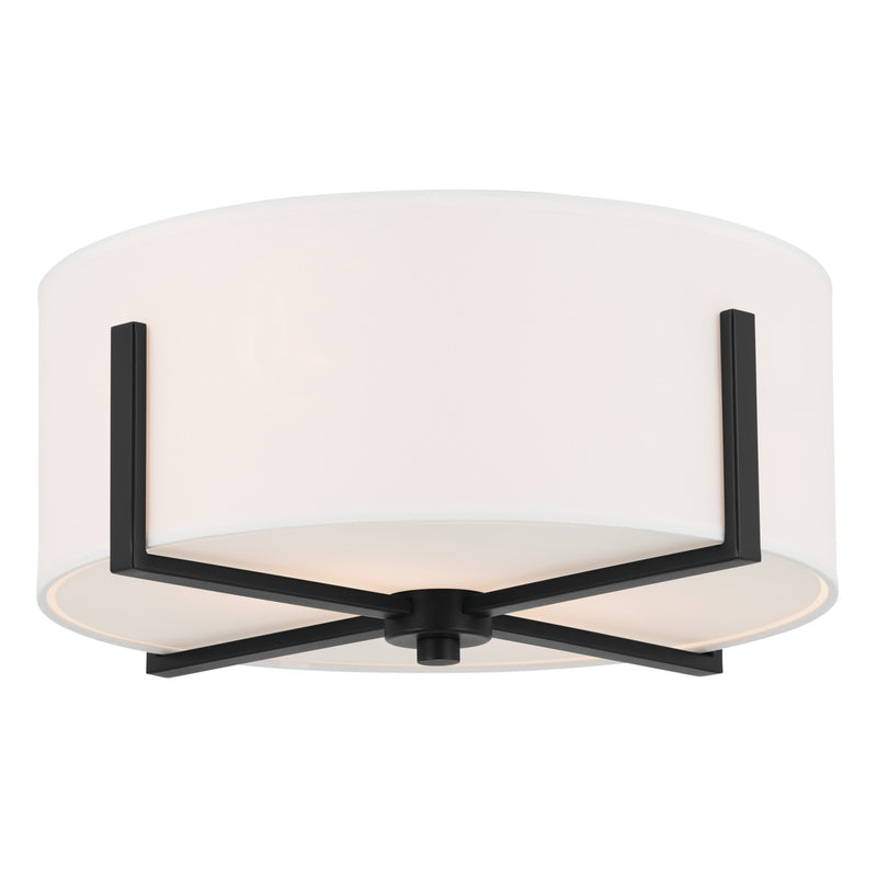 Kichler 52593BK Two Light Flush Mount, Black