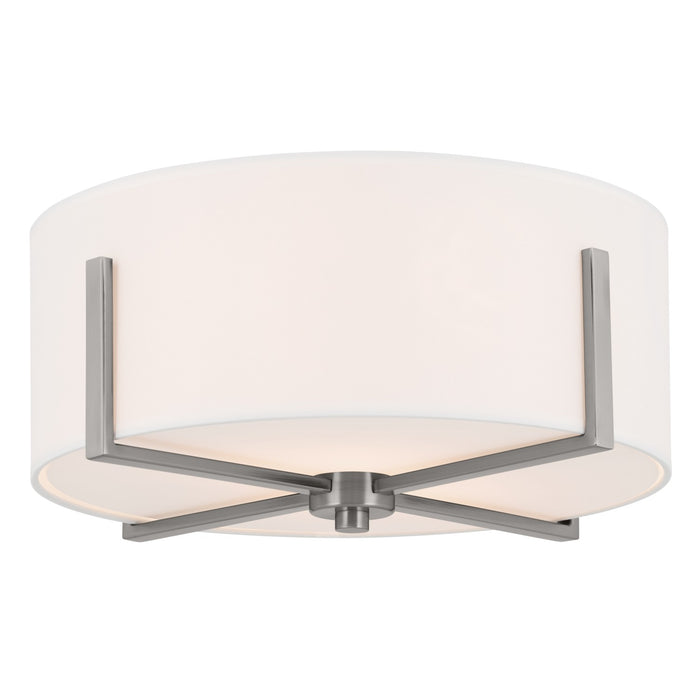 Kichler 52593CLP Two Light Flush Mount, Classic Pewter