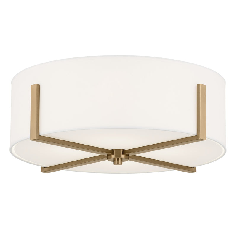 Kichler 52594CPZ Four Light Flush Mount, Champagne Bronze