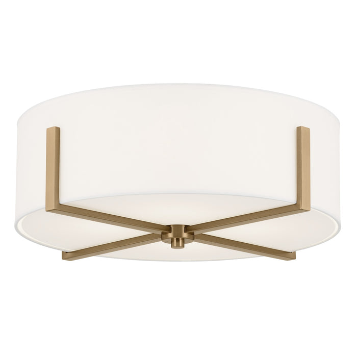 Kichler 52594CPZ Four Light Flush Mount, Champagne Bronze
