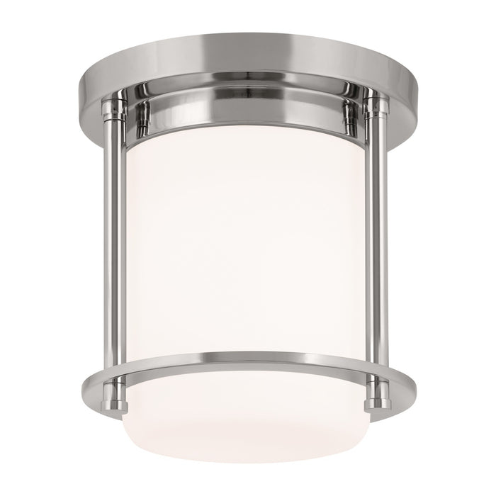 Kichler 52596PN One Light Flush Mount, Polished Nickel