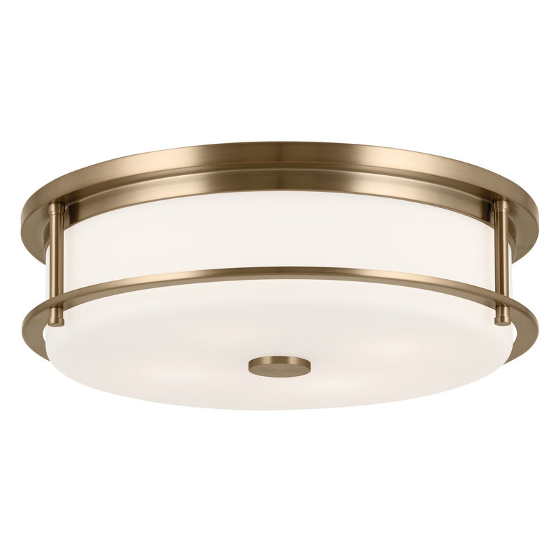 Kichler 52597CPZ Four Light Flush Mount, Champagne Bronze