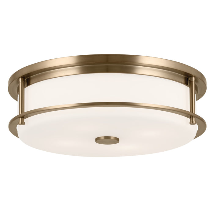 Kichler 52597CPZ Four Light Flush Mount, Champagne Bronze