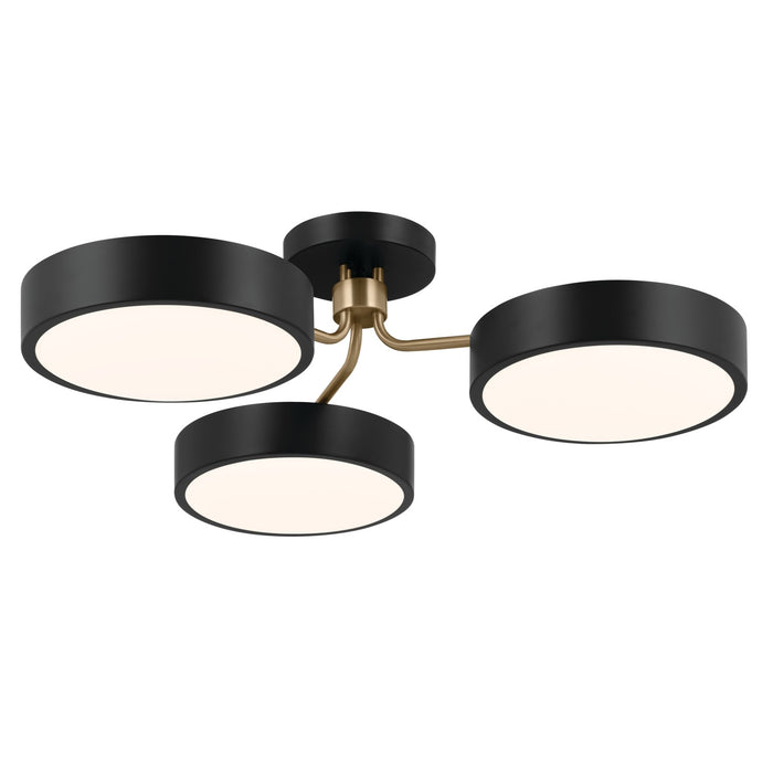 Kichler 52604BKCPZ LED Semi Flush Mount, Black