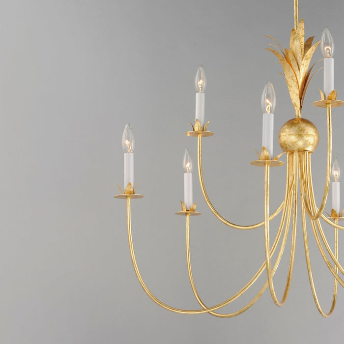 Maxim 2889GL Nine Light Chandelier, Gold Leaf (Display - Final Sale)