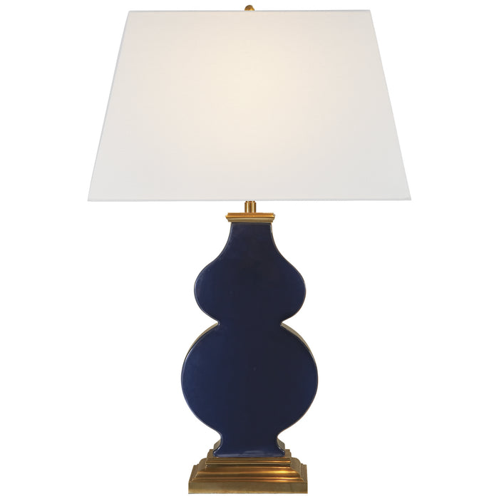 Visual Comfort Signature AH 3063MB-L One Light Table Lamp, Midnight Blue Porcelain