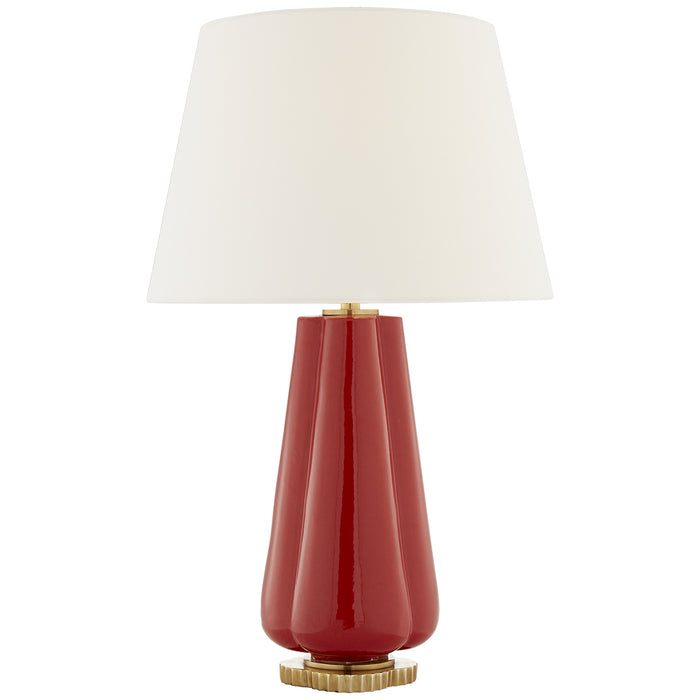 Visual Comfort Signature AH 3127BYR-L Two Light Table Lamp, Berry Red