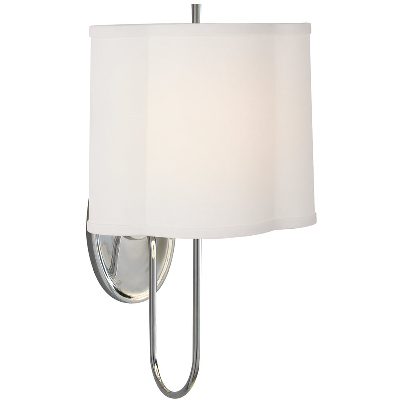 Visual Comfort Signature BBL 2017SS-L One Light Wall Sconce, Soft Silver