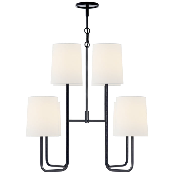 Visual Comfort Signature BBL 5081C-L Eight Light Chandelier, Charcoal