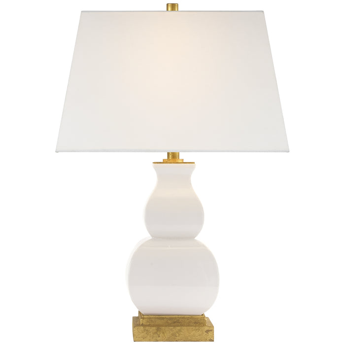 Visual Comfort Signature CHA 8627IC-L One Light Table Lamp, Ivory Crackle Ceramic