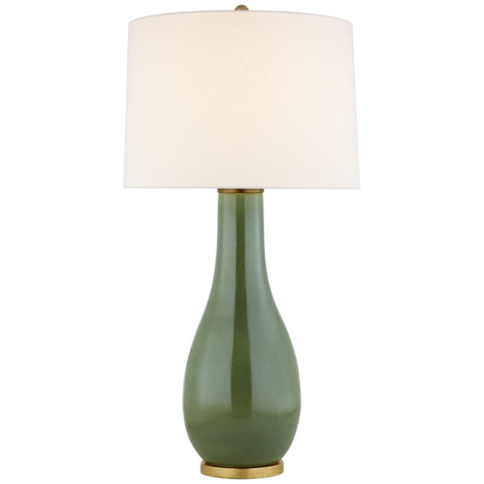 Visual Comfort Signature CHA 8655SHK-L One Light Table Lamp, Shellish Kiwi