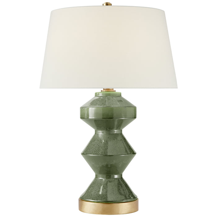 Visual Comfort Signature CHA 8666SHK-L One Light Table Lamp, Shellish Kiwi