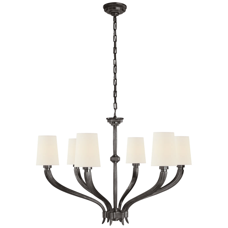 Visual Comfort Signature CHC 2462BZ-L Six Light Chandelier, Bronze