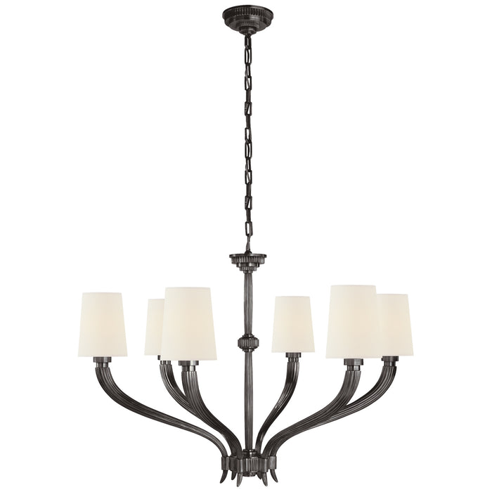 Visual Comfort Signature CHC 2462BZ-L Six Light Chandelier, Bronze