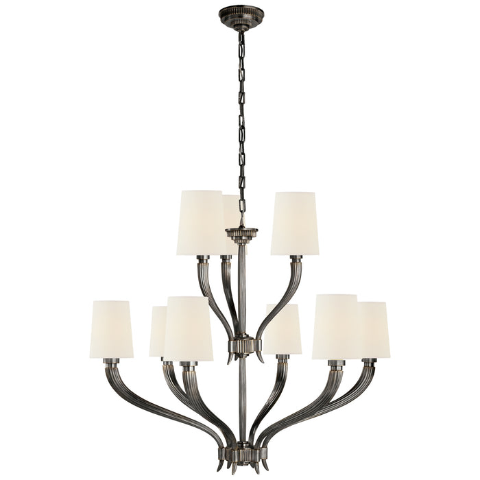 Visual Comfort Signature CHC 2465BZ-L Nine Light Chandelier, Bronze