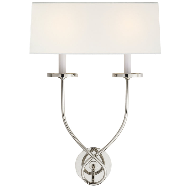 Visual Comfort Signature CHD 1612PN-L Two Light Wall Sconce, Polished Nickel