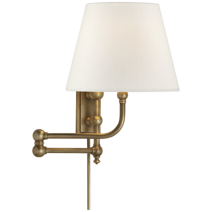 Visual Comfort Signature CHD 2154AB-L One Light Wall Sconce, Antique-Burnished Brass
