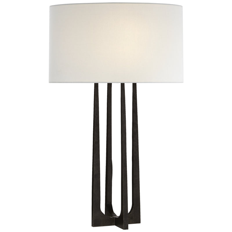 Visual Comfort Signature S 3513AI-L One Light Table Lamp, Aged Iron