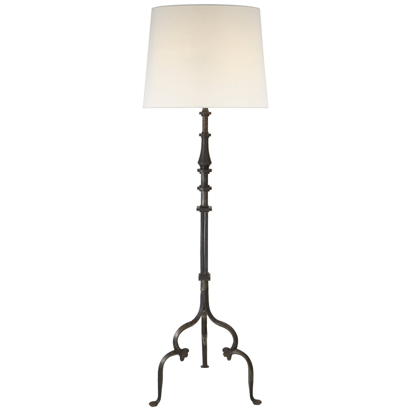 Visual Comfort Signature SK 1505AI-L One Light Floor Lamp, Aged Iron