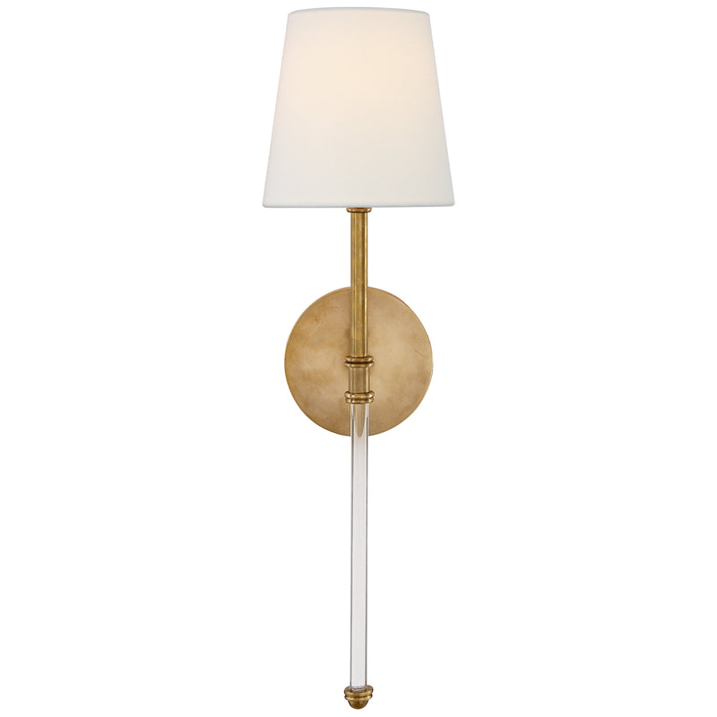Visual Comfort Signature SK 2016HAB-L One Light Wall Sconce, Hand-Rubbed Antique Brass