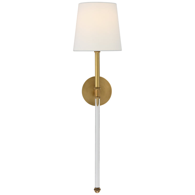 Visual Comfort Signature SK 2017HAB-L One Light Wall Sconce, Hand-Rubbed Antique Brass