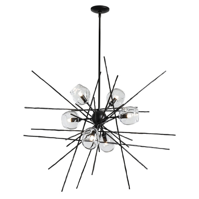 Hubbardton Forge 131590-SKT-MULT-10-ZM0709 Six Light Pendant, Black