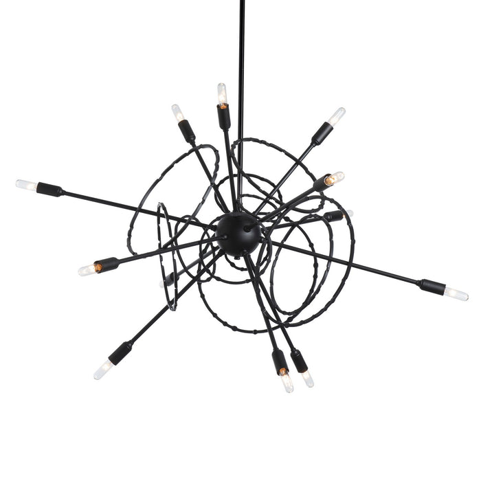 Hubbardton Forge 131604-SKT-MULT-10 12 Light Pendant, Black