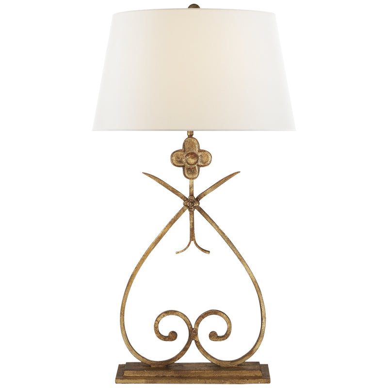 Visual Comfort Signature SK 3100GI-L One Light Table Lamp, Gilded Iron
