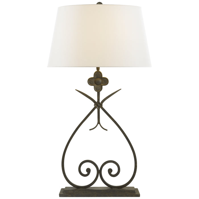 Visual Comfort Signature SK 3100NR-L One Light Table Lamp, Natural Rusted Iron