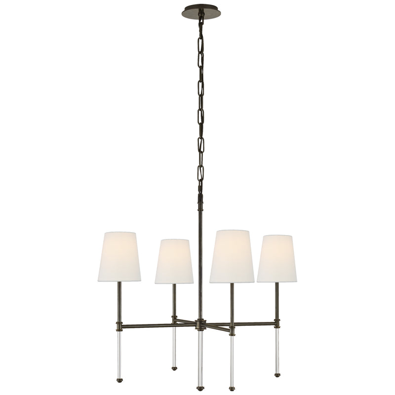 Visual Comfort Signature SK 5050BZ-L Four Light Chandelier, Bronze