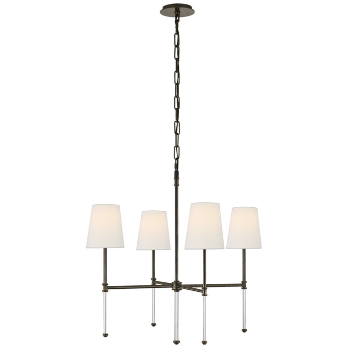 Visual Comfort Signature SK 5050BZ-L Four Light Chandelier, Bronze