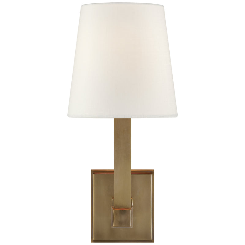 Visual Comfort Signature SL 2819HAB-L One Light Wall Sconce, Hand-Rubbed Antique Brass