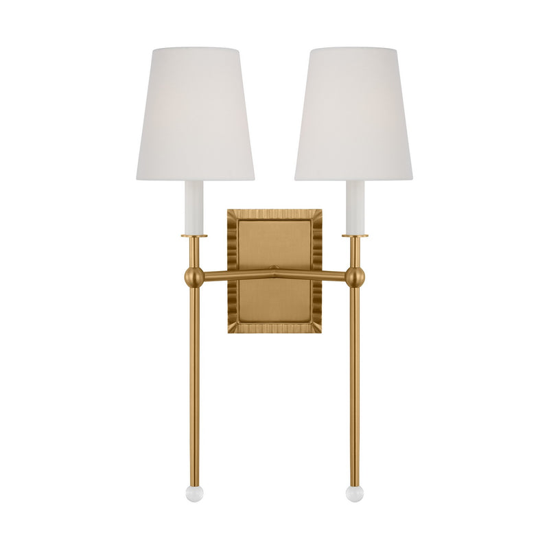 Visual Comfort Studio AW1202BBS Two Light Wall Sconce, Burnished Brass