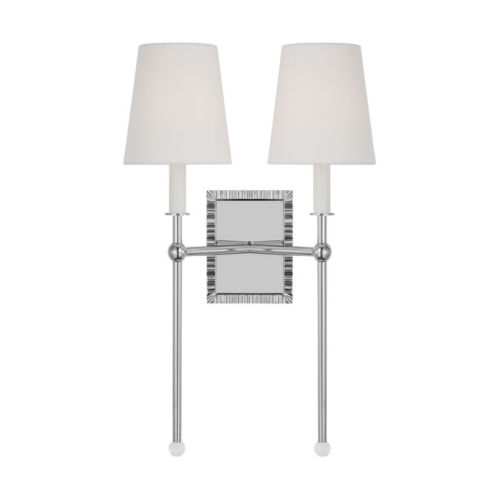 Visual Comfort Studio AW1202PN Two Light Wall Sconce, Polished Nickel
