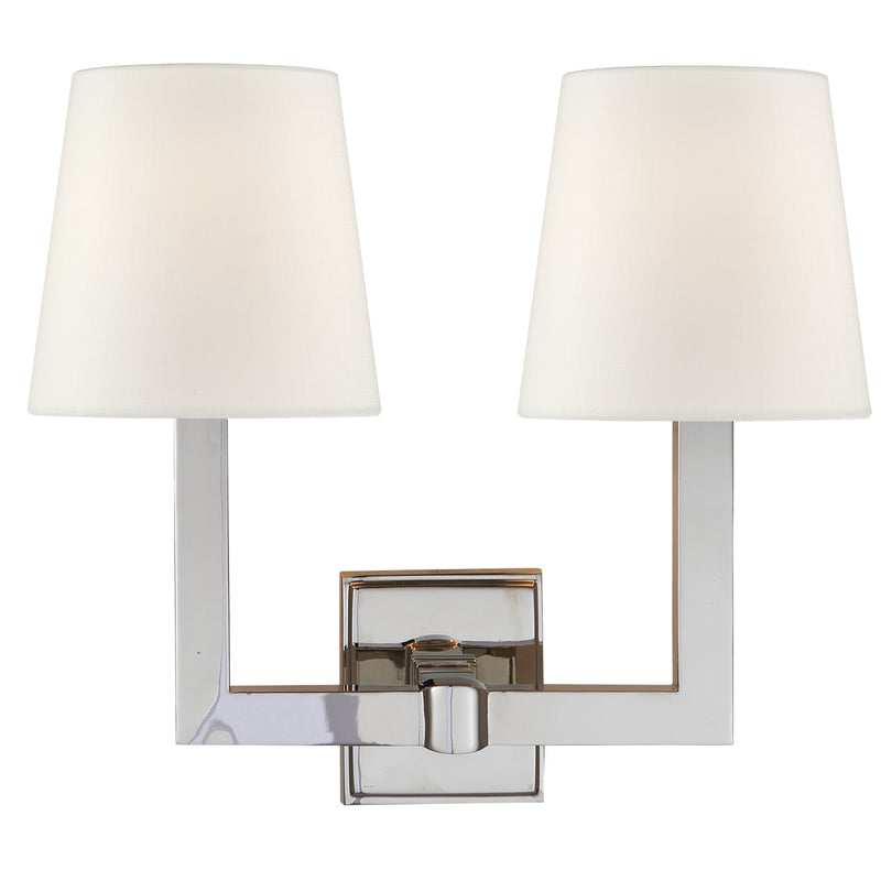Visual Comfort Signature SL 2820PN-L Two Light Wall Sconce, Polished Nickel