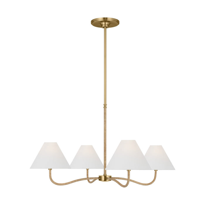 Visual Comfort Studio CC1704BBS Four Light Chandelier, Burnished Brass