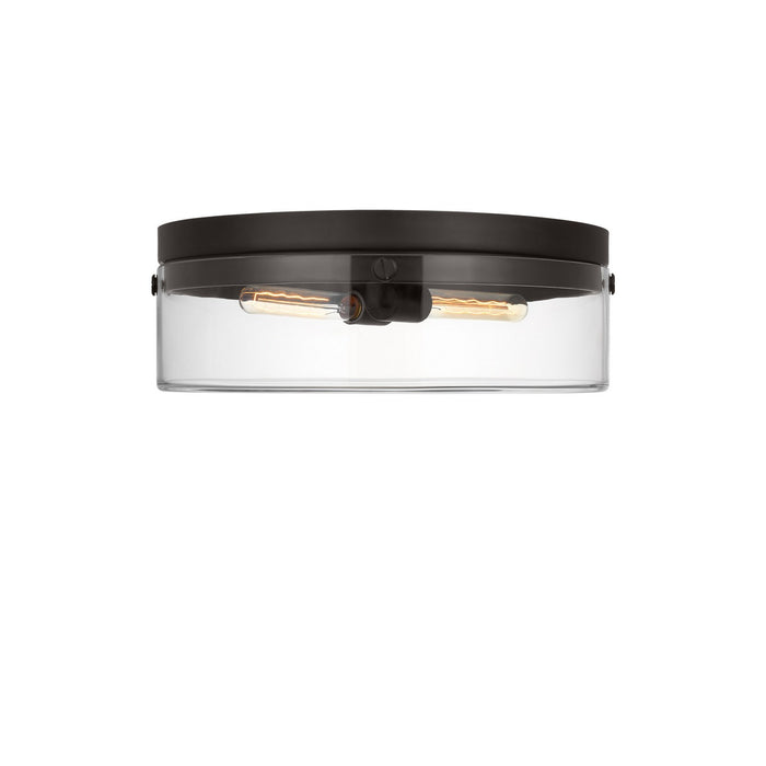 Visual Comfort Studio CF1032AI Two Light Flush Mount, Aged Iron