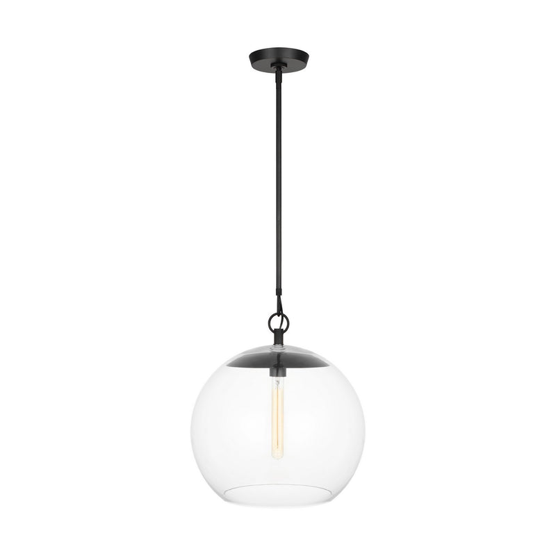Visual Comfort Studio CP1041AI One Light Pendant, Aged Iron