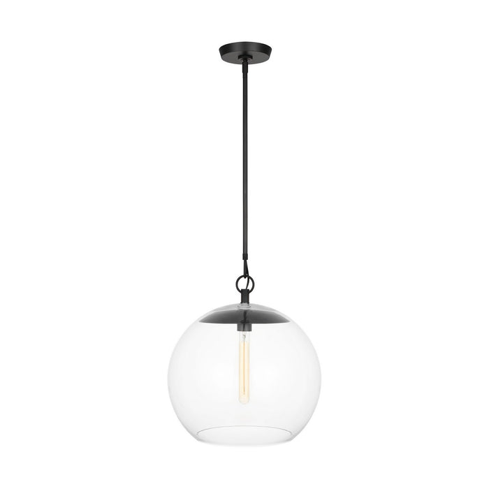 Visual Comfort Studio CP1041AI One Light Pendant, Aged Iron