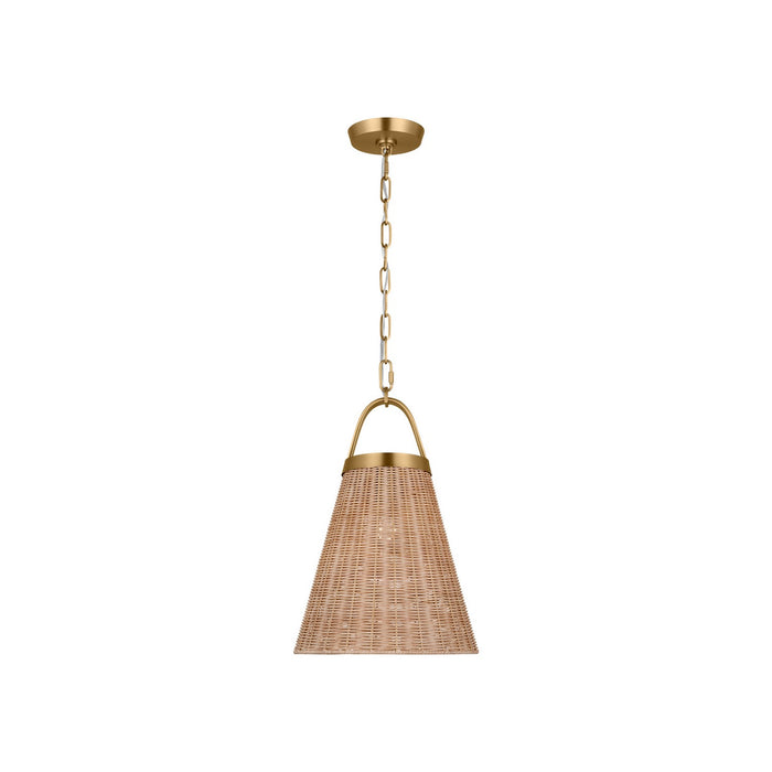 Visual Comfort Studio CP1421BBS One Light Pendant, Burnished Brass