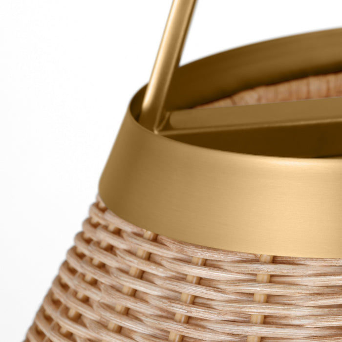 Visual Comfort Studio CP1431BBS One Light Pendant, Burnished Brass